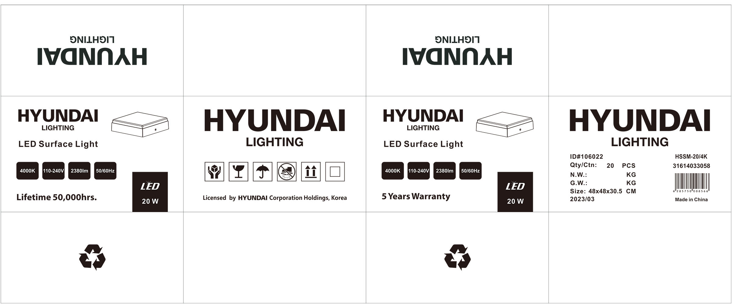 M-715 122CS-20W 4000K lumière LED-20230105